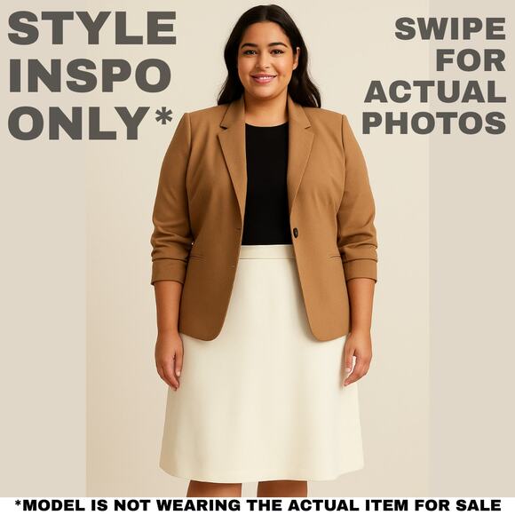 Panther Ivory A-Line Skirt, Size 15/16 – Classic Capsule Wardrobe Style [0108] - Picture 3 of 8